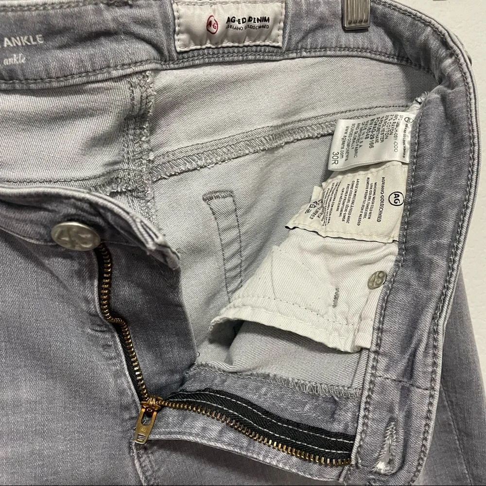 Adriano Goldschmied AG Super Skinny Ankle Gray Jeans 30 - Picture 7 of 12